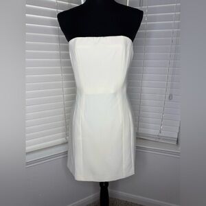 NONchalant Strapless Off White Dress